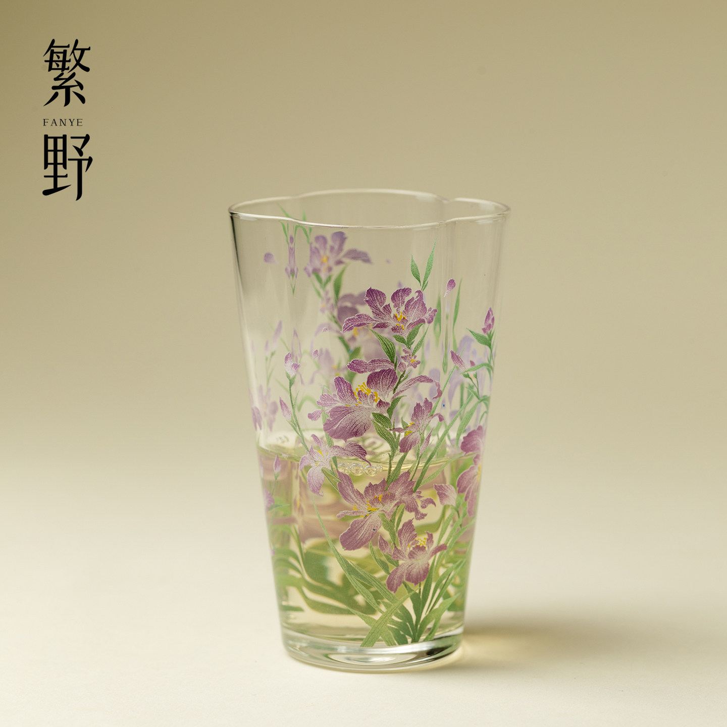 繁野小清新鸢尾花海棠喝茶杯耐热玻璃主人杯高颜值茶水杯子冷萃杯,餐饮具,茶杯,淘宝优惠券,粉丝福利购,淘宝优惠卷