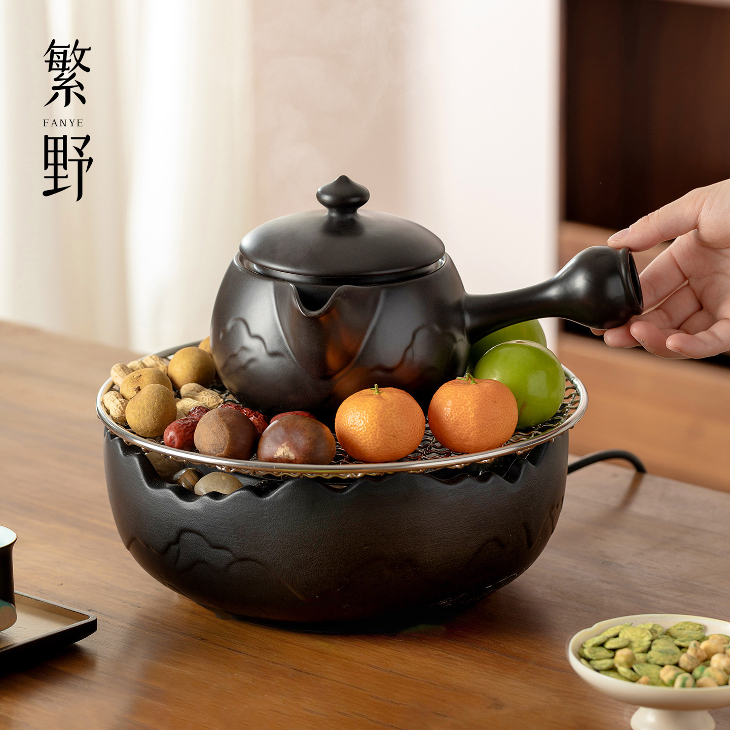 繁野山海罐罐煮茶炉套装家用室内围炉煮茶侧把陶茶壶电陶炉烤火炉,餐饮具,茶道/零配,淘宝优惠券,粉丝福利购,淘宝优惠卷