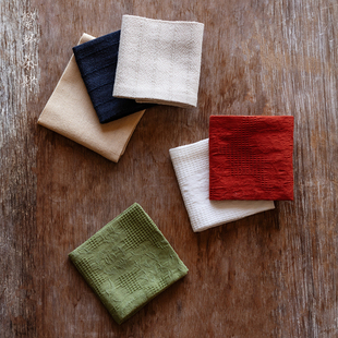 繁野棉麻加厚手工缝制茶巾双面吸水茶桌布茶具零配茶几杯垫壶垫