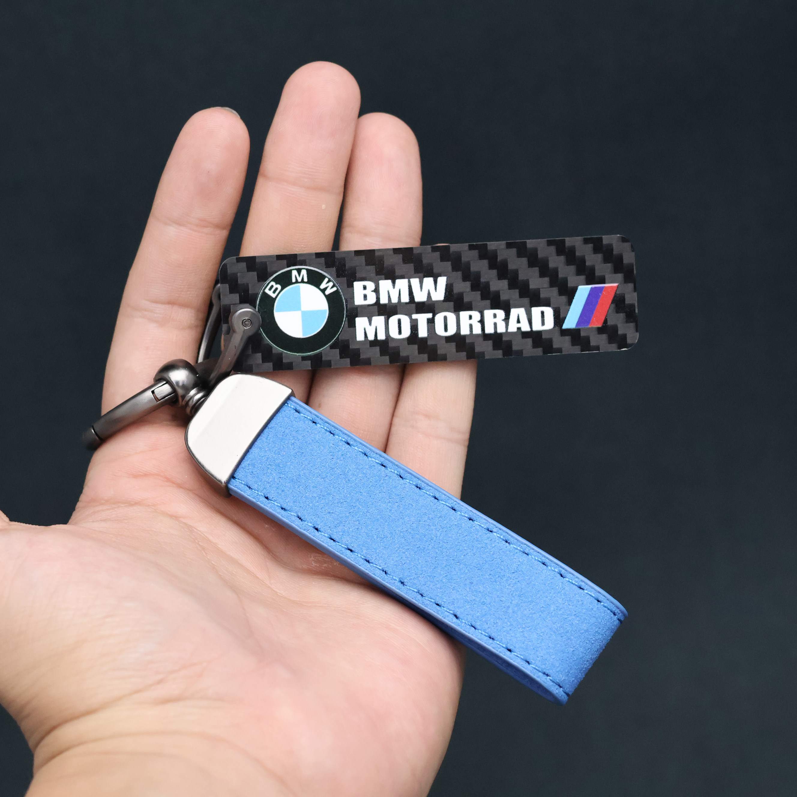 真碳纤维宝马 BMW powered By Motorsport汽车钥匙扣挂件男女礼物