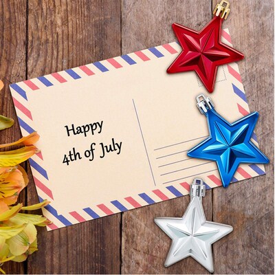 48pcs Star Ornament Hanging Pendant Independence Day