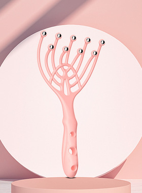 Head Massager Scalp Neck Comb Roller Five Finger 9 Claws Ste