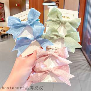 New Korean version Xiaoqing new macarone color bow hair cir