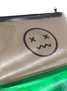 (HKFPV) ETHIX 小胡子 MR. STEELE 塑胶 小巧轻便 透明拉链 桨包