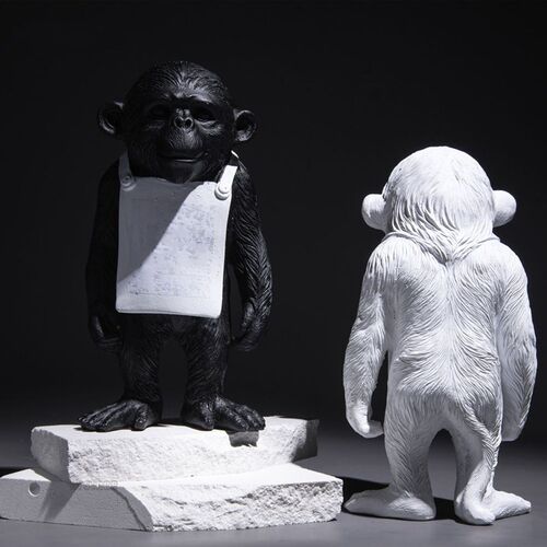 极速Banksy Monkey Resin Statue Sculptures & Figurines Home D