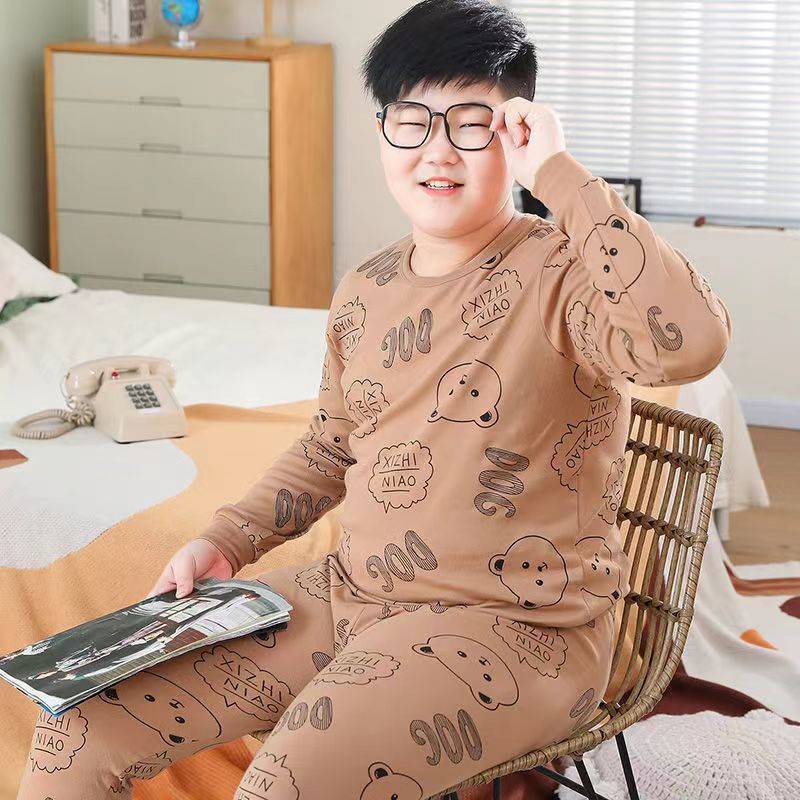 新品胖童纯棉内衣男童大尺码单件秋衣中大童小胖子加肥加大春秋卫