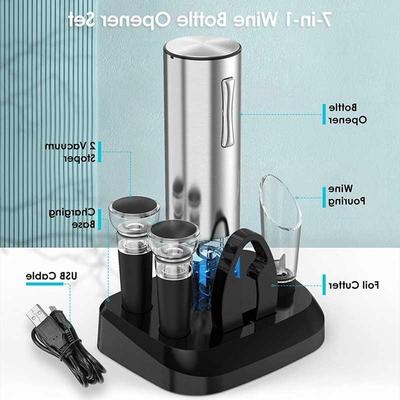 7Piece Electic Wine Bottle Opene Gift Set,Wine Gift Set