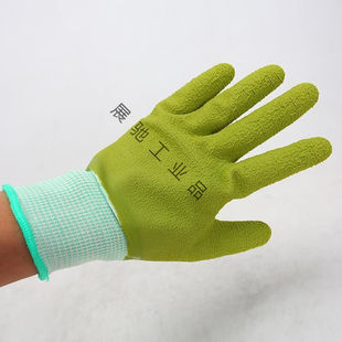 乳胶皱纹全浸耐磨防滑劳保工作胶劳保建筑手套登升 359乳胶细纹手