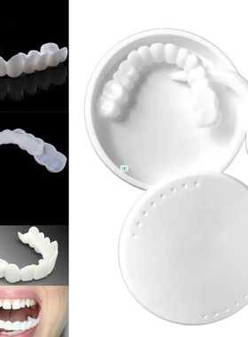 Silicone Upper Lower False Teeth Veneers Dentures Fake