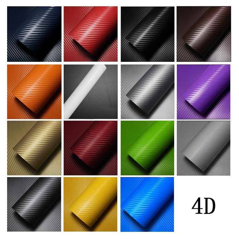 新品3D 4D Carbon Fiber Vinyl Car Wrap Sheet Roll Film Car st