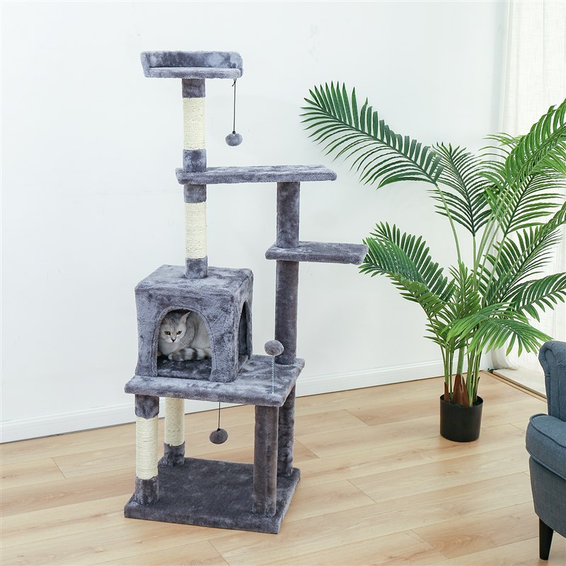 极速Pet Cat Tree House Condo Perch Entertainment Scratching
