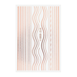 Stickers DIY Stripe Lines Lets Metal Nail Gold Rose