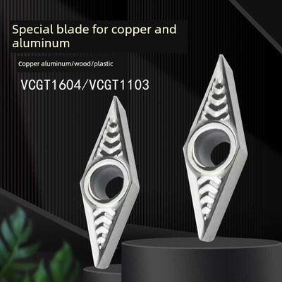 数控铝刀片Vcgt 160402 /Vcgt 11030404精密车用Pcd刀片圆外孔和