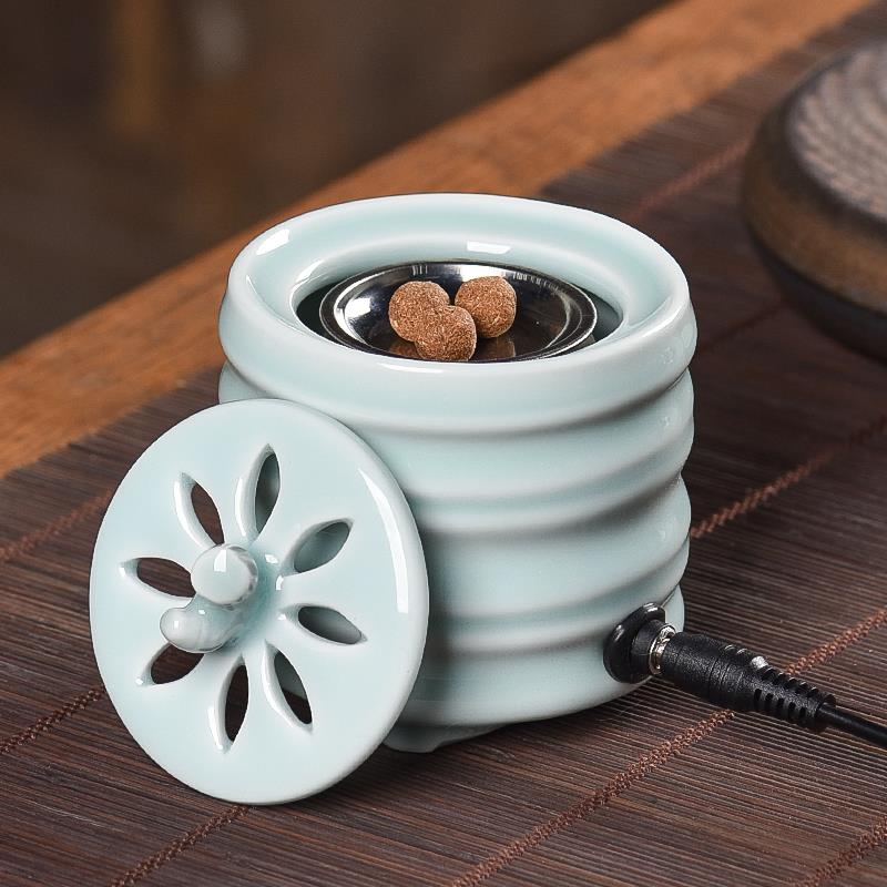 电香炉插电家用室内熏香竹节高升电子香薰炉可定时调温中高温炉