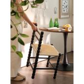 法式 梳妆床尾矮凳子 覆古实木糖葫芦餐椅家用绳编沙发边几卧室换鞋