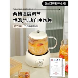 小熊养生壶办公室小型迷你烧水壶一人玻璃养生杯家用多功能保温煮