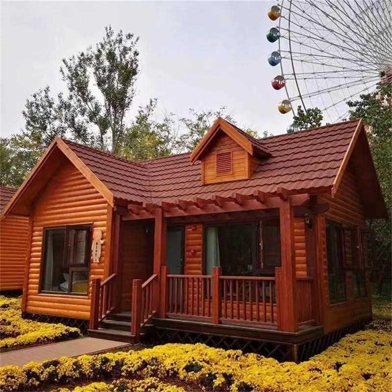 辽宁小木屋民宿可住人移动别墅庭院实木亭子组装凉亭户外自建家用