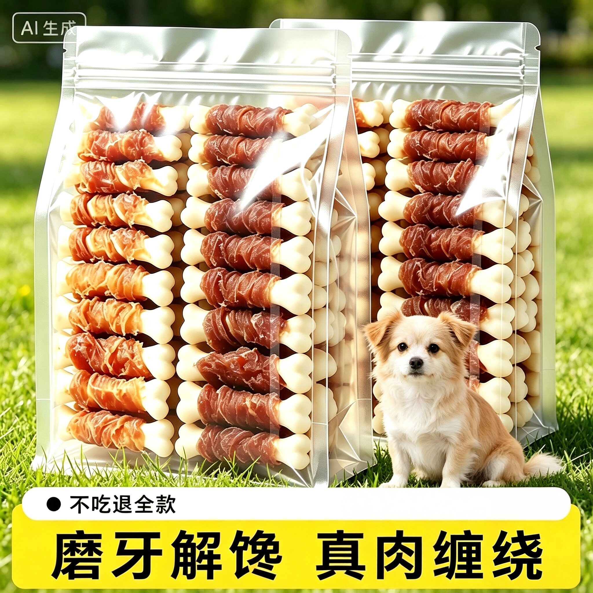 狗狗磨牙棒鸡鸭肉缠钙奶骨棒