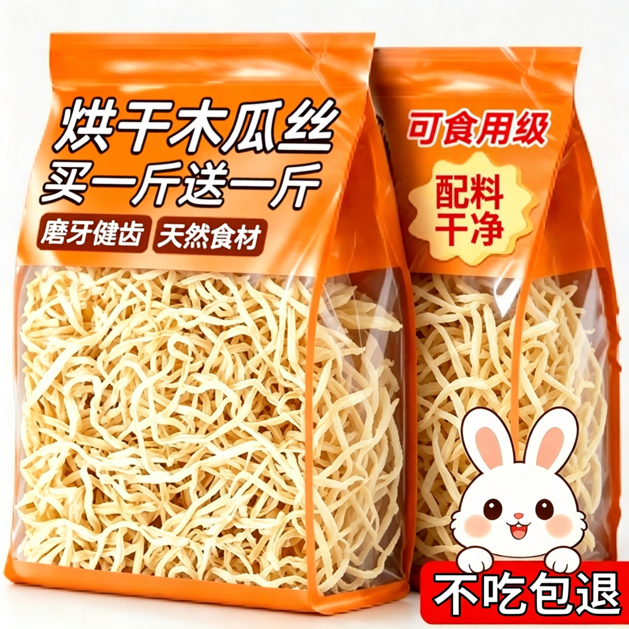 烘干天然木瓜丝宠物兔粮草幼兔专用龙猫荷兰猪豚鼠侏儒零食蔬菜干