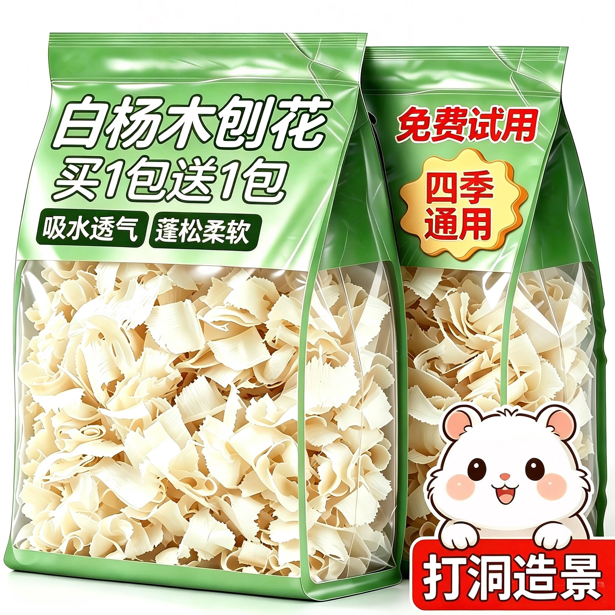 仓鼠垫料白杨木刨花大号专用木屑