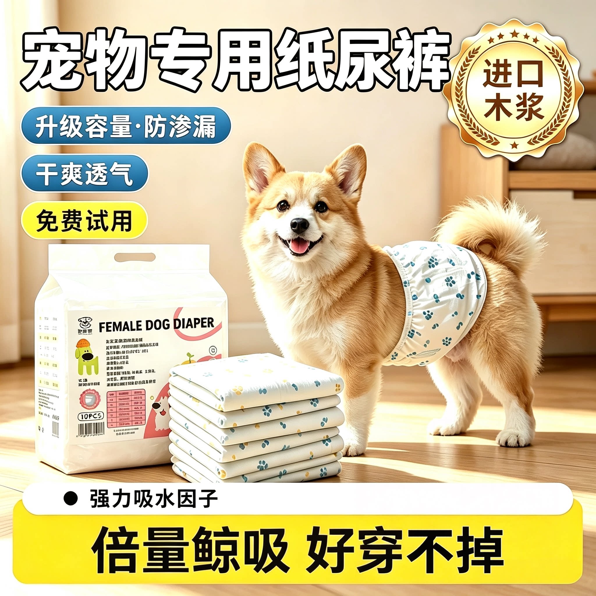 狗狗纸尿裤生理裤宠物专用尿不湿
