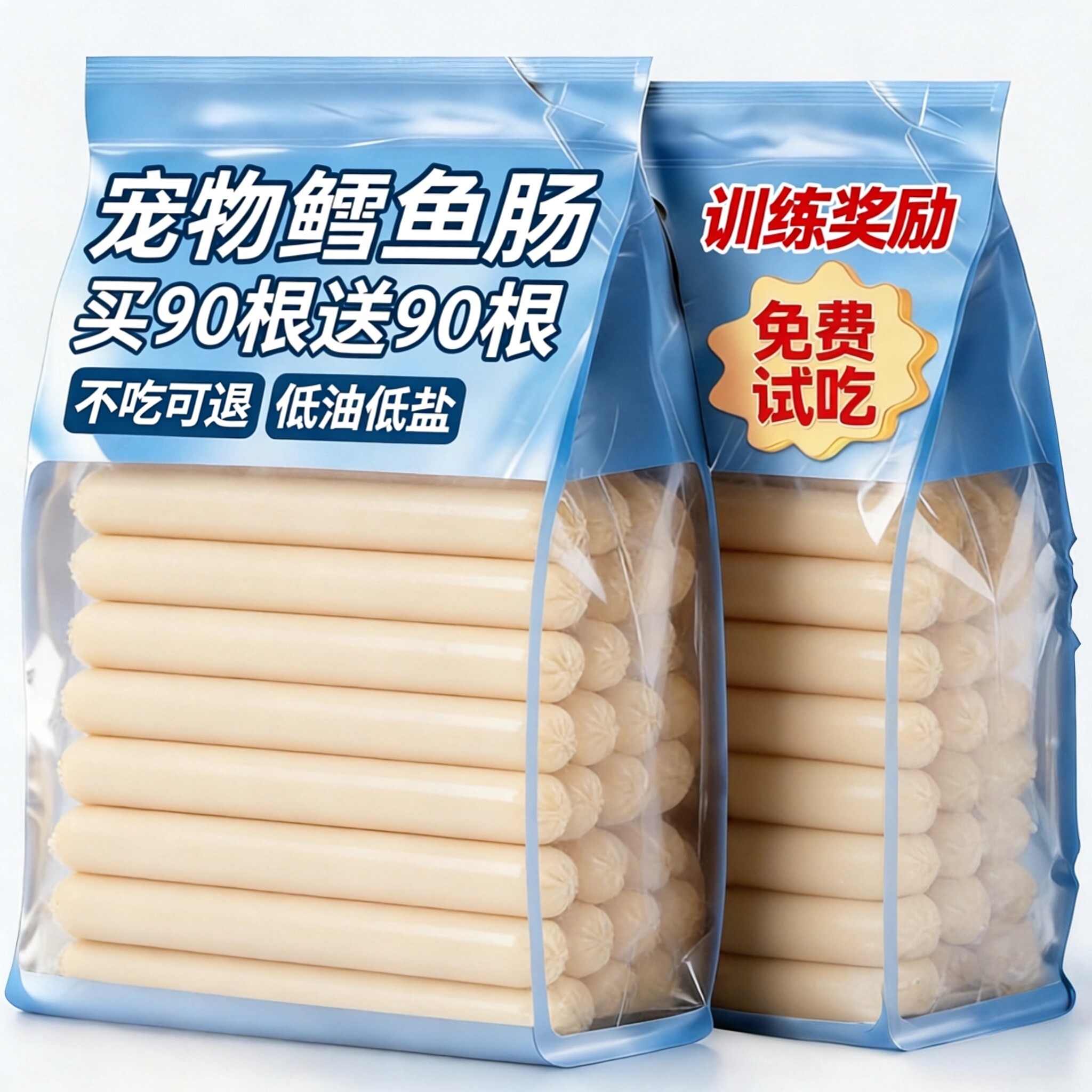 鸭肉鳕鱼肠宠物狗狗火腿肠专用香肠小成幼犬猫吃的零食训练奖励