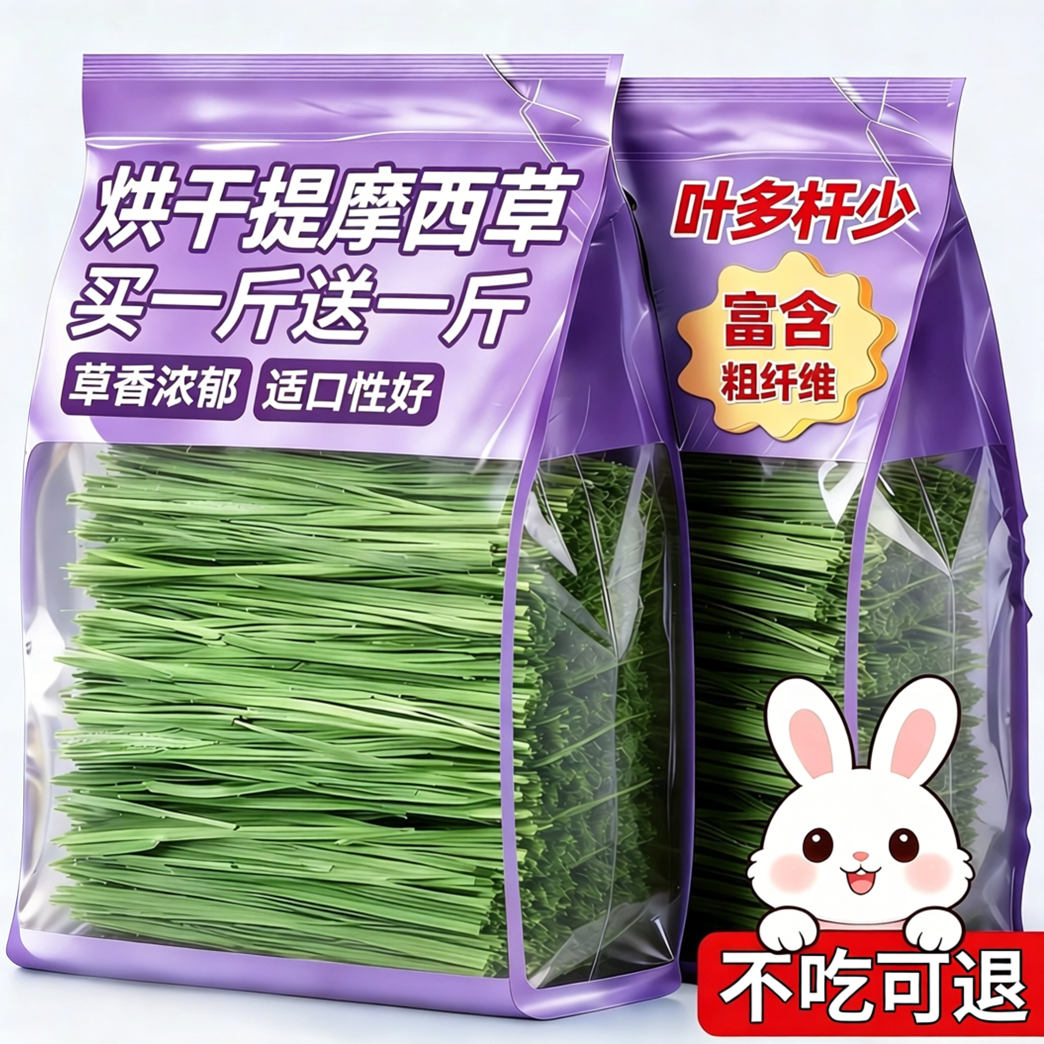烘干提摩西草！兔兔专用干草粮