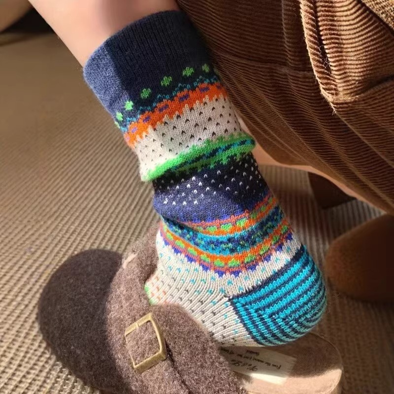 费尔岛~美式复古粗线wawa太秋冬了叭！配色真嘟都太美啦~