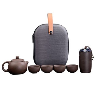陶瓷快客杯抖音同款 旅行茶具紫砂西施壶功夫茶具套装 Y便携随手礼