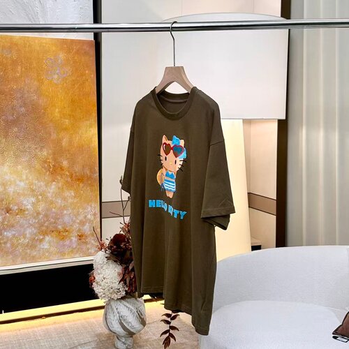 【妍妍粉丝专享】复古夏日Kitty猫印花宽松短袖T恤ONST177666781
