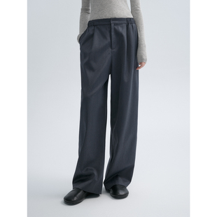 华吉言【大本钟】羊毛混纺经典百搭松紧腰西装裤