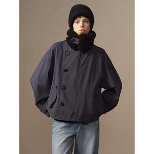 棉服外套 复古做旧水洗加绒里毛领棉衣女冬季 华吉言 莫斯科