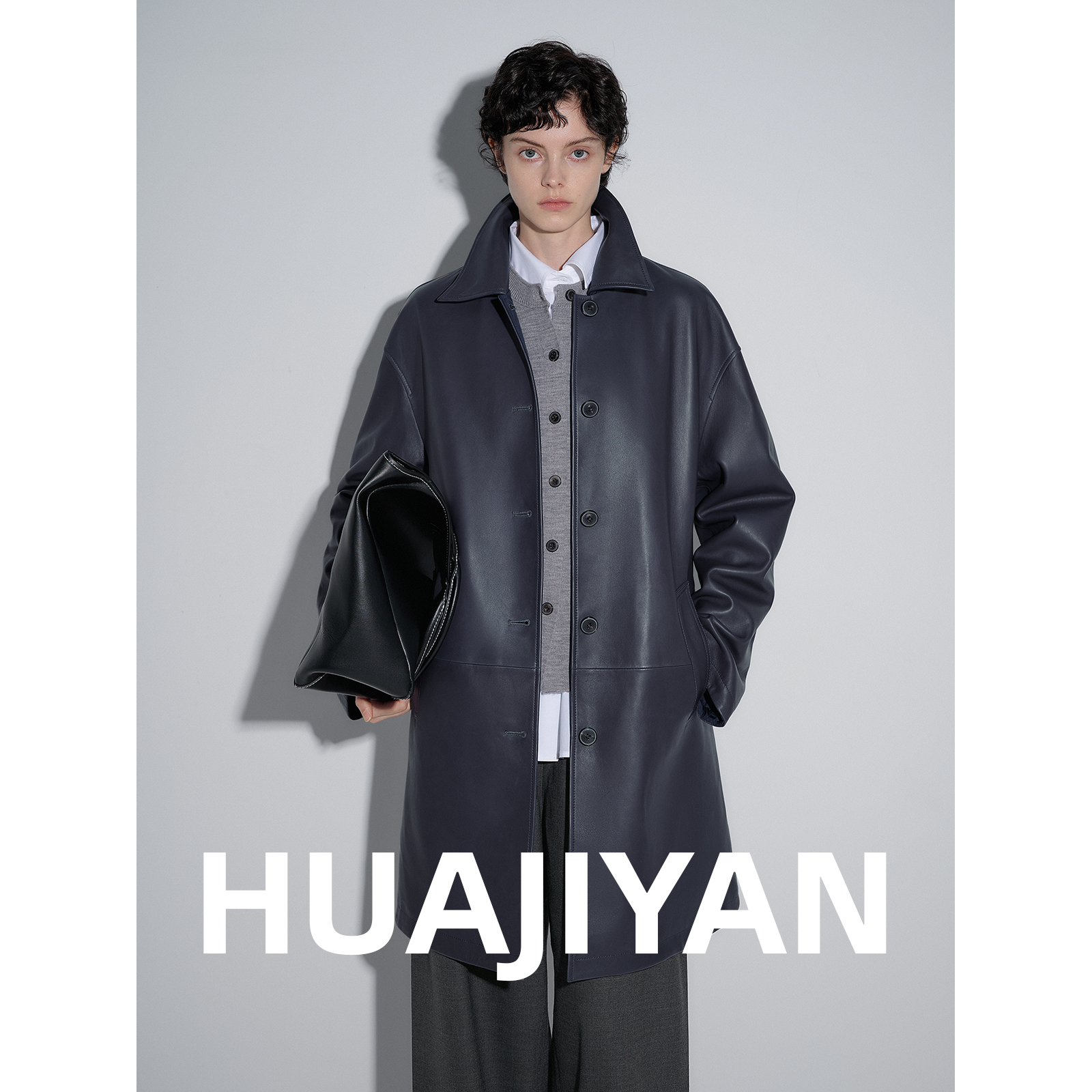 华吉言【女主角】进口清水羔羊皮特殊定制染色双面穿皮衣