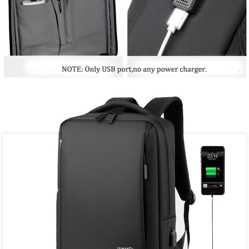 Men Business Travel Backpack Multifunction USB Charging 15.6