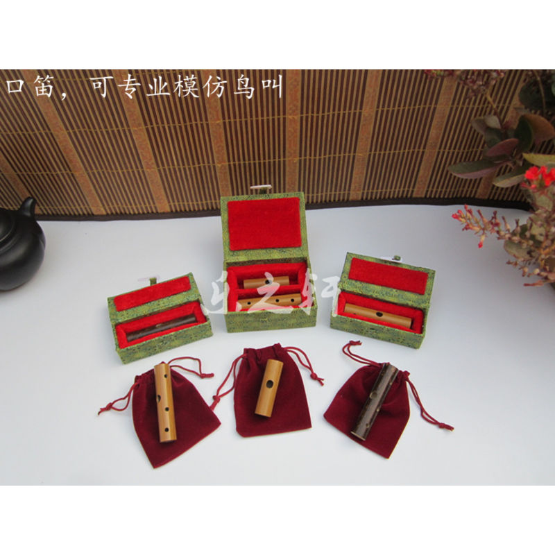 口笛民族乐器专业五孔口笛口袋小短笛可模仿森林鸟白竹+盒子