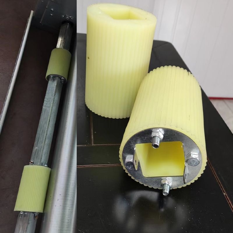 层叠鸡笼设备配件层叠清粪机压带轮层叠皮带张紧轮清粪机方孔胶轮