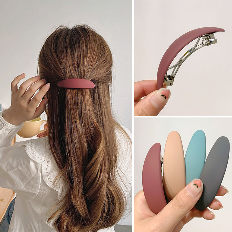 Elegant Matte Geometric Hair Clip Elegant Women Barrettes Ha