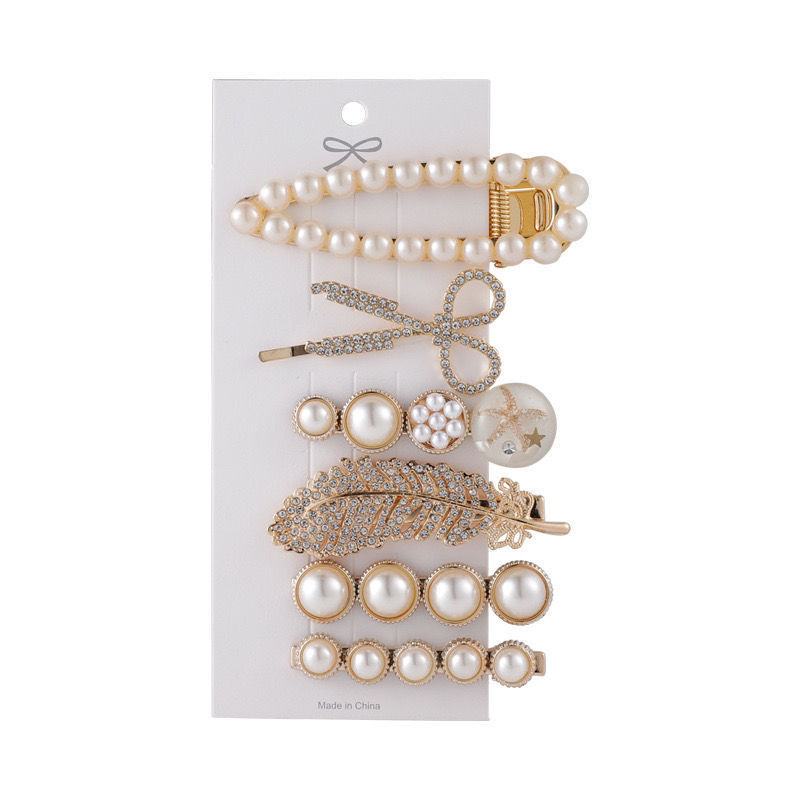 Pearls Hair Clips Women Flower Headwear Hair Accessorie发夹