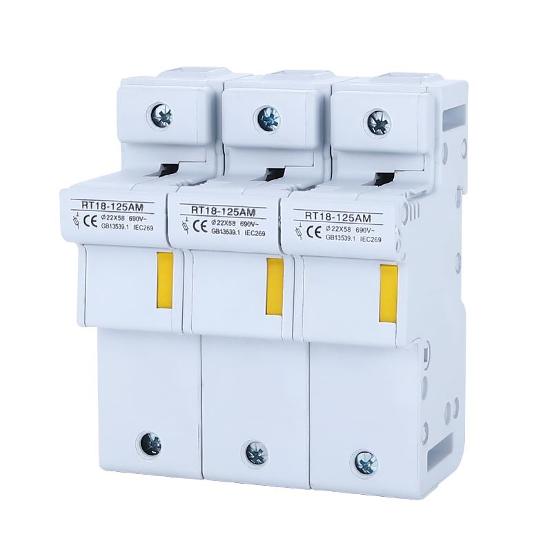 。RT18-125AM 1P 2P 3P 4P导轨式熔断器底座125A 690V保险丝座22*