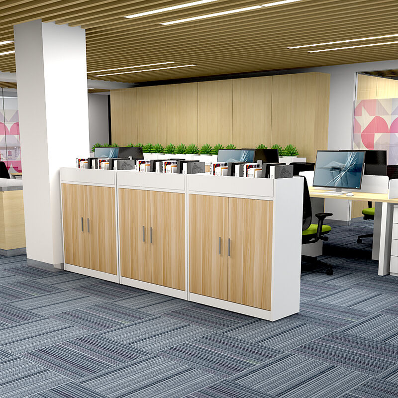 品班心造办公室隔断屏风柜花槽文件柜矮柜木资料柜带锁档案小型边