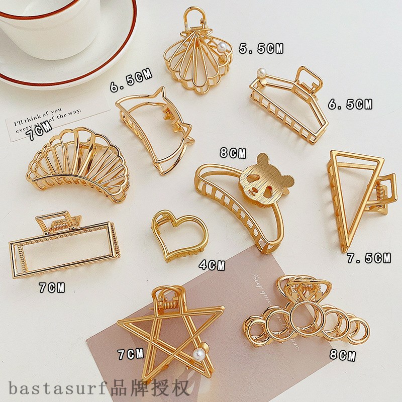 Korean bow hairpin Korean metal grab clip back of head simp