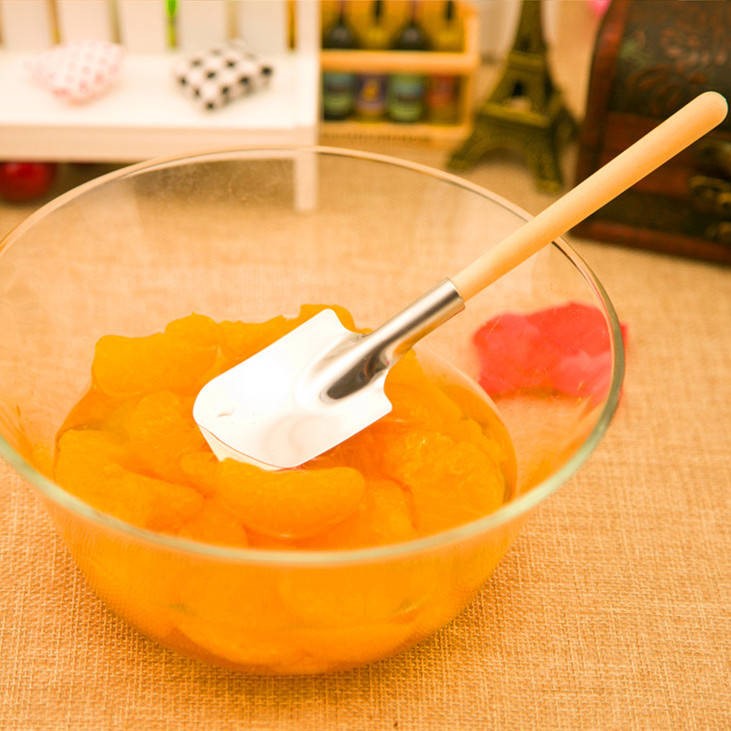 勺子食品级不锈钢创意铁锹勺木柄勺咖啡勺搅拌勺铁铲勺买3送1