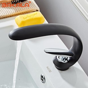 Sink Basin Black thin Washi Mount Bathroom Deck Ultra Faucet