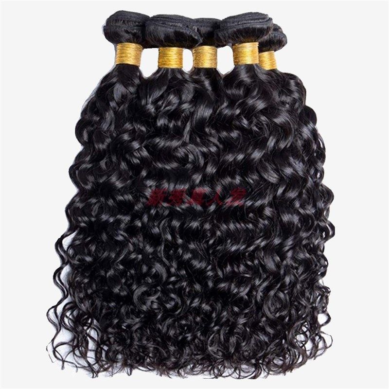 9A real peruvian water wave human hair bundles extensions