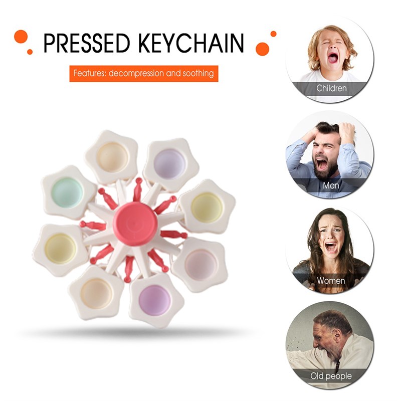 New Novelty Push Bubble Finger Tip Spinner Gyro Simpl Dimmer