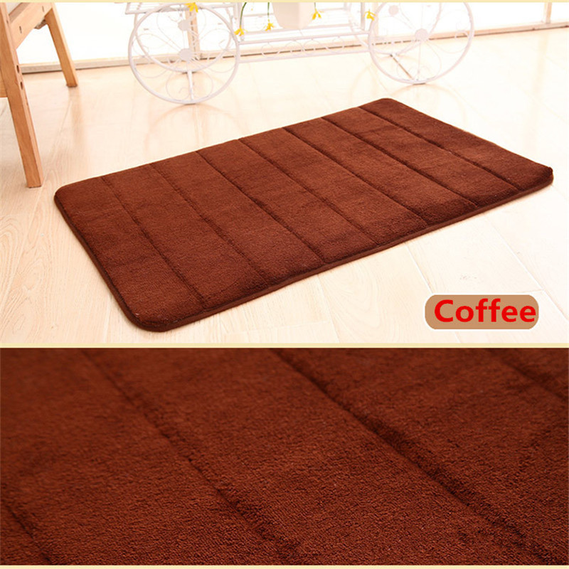 1pcs Memory Foam Bath Mats Bathroom Horizontal Stripes Rug N