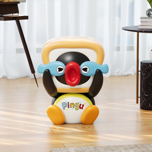 pingu企鹅换鞋凳落地摆件礼物