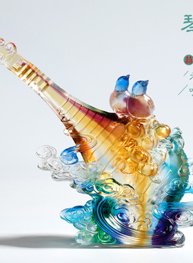 速发琉璃喜鹊鸳婚礼物送闺蜜结电客厅鸯视柜轻奢家居装饰摆件