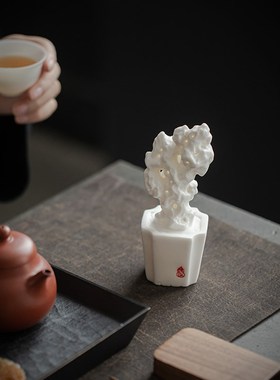 速发创意新中居禅意摆件陶瓷太湖石枯桌水家式装饰品书房山面