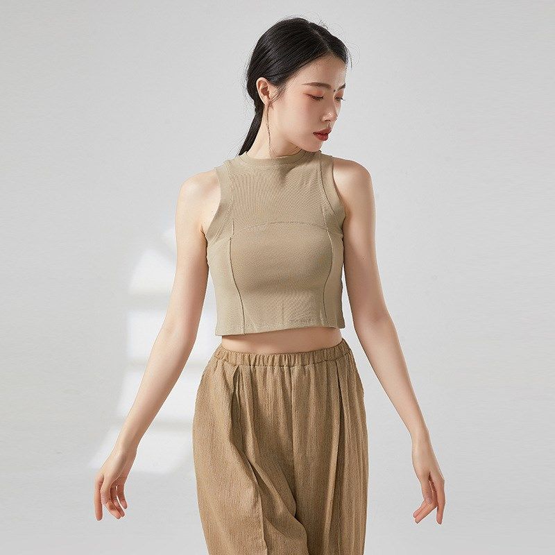 速发舞蹈无袖心脖背挂气蕾舞芭质练功服穿搭古典舞春夏